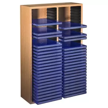 Drvena polica za 60 CD-ova boja drveta - uspravna Hama