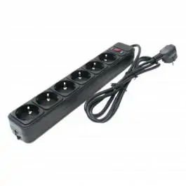 GEMBIRD Produžni kabl sa prenaponskom za&scaron;titom SPG6-B-10 (3G1.5) &ndash; 6 utičnica, 3m, crni