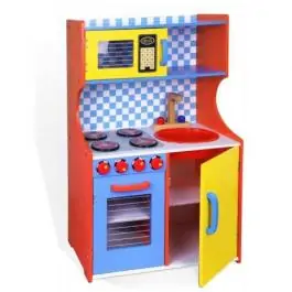 Drvena kuhinja na dva nivoa 5 elemenata sa policama VIGA