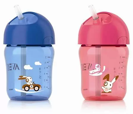 Šolja sa Slamčicom za bebe 260ml 12m+ roze SCF760/00 AVENT