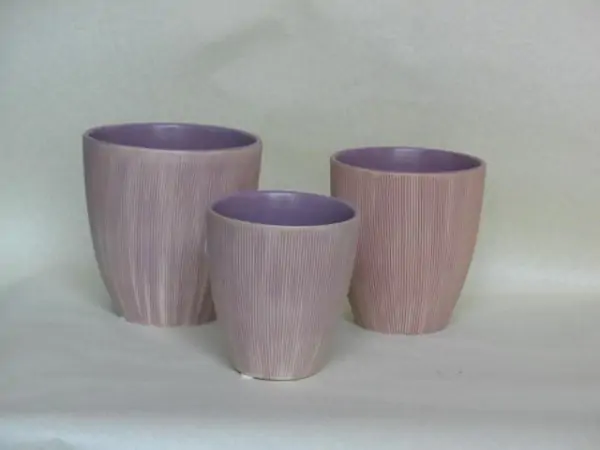 Set keramičkih posuda za cveće visine 20cm 3 kom 3