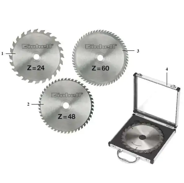 Set od 3 lista cirkulara za drvo 250mm Einhell