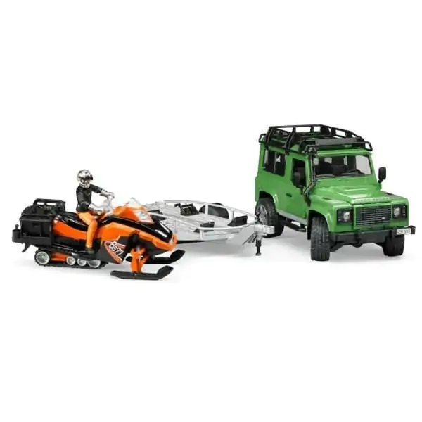Džip Land Rover sa prikolicom i sankama BRUDER
