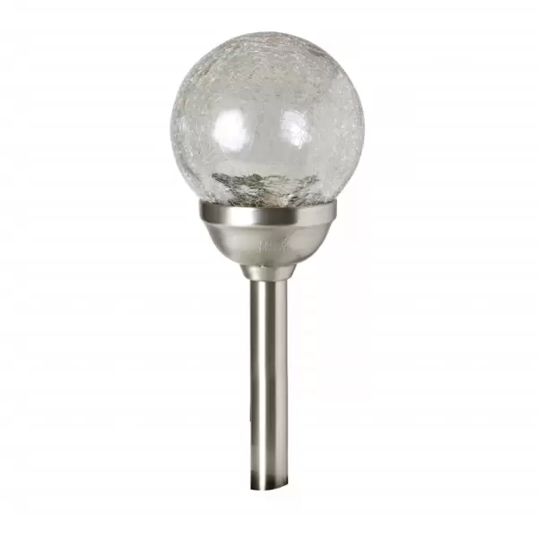 Solarna lampa sa staklenom loptom i kolor LED HOME