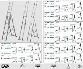Merdevine aluminijumske 3x9 Corda Krause