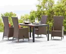 Baštenska garnitura KJELLER sto D150cm+4 SKIVE stolice