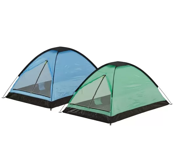 Šator za dve osobe sa ventilacionim otvorom 140x205x105 cm zelena