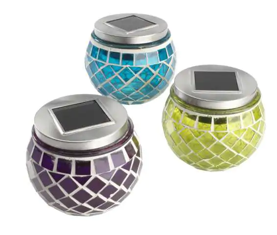 Solarna lampa CINNABAR staklo limeta