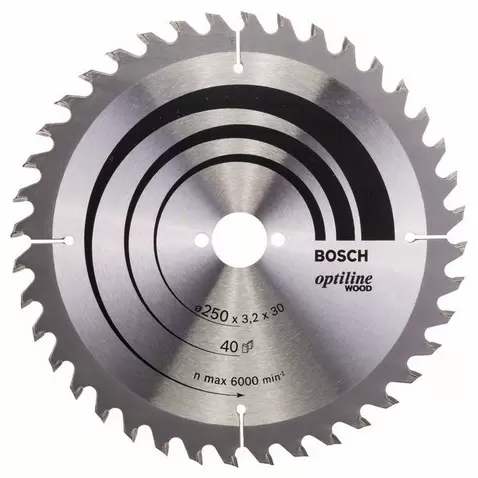 List testere Optiline 250 x 30 x 2,2 x 3,2 mm 80z BOSCH