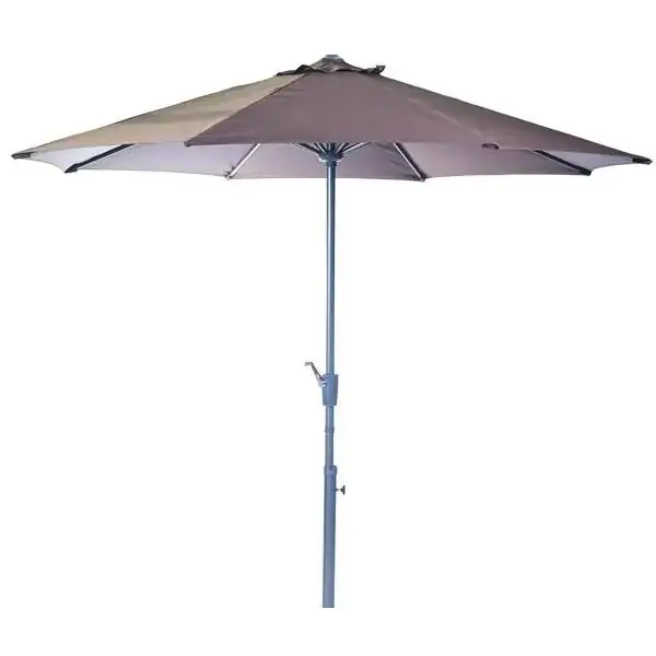 Suncobran standardni braon sa čekrkom i nagibom Barbados fi 270 cm