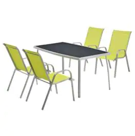 Baštenska garnitura Sto MELLBY D148cm+4 TERMOLI  limeta stolice