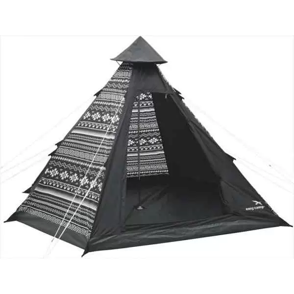 Šator za 4 osobe Tipi Tribal crno sivi EASY CAMP