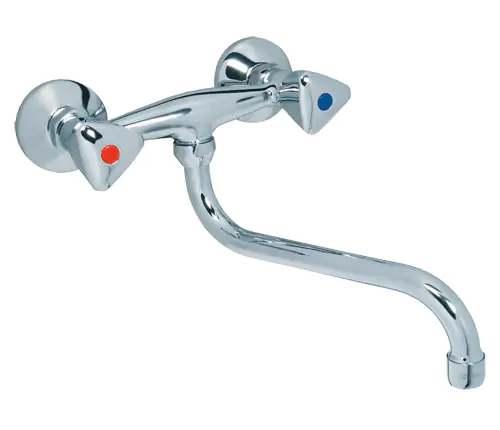 Slavina-Baterija zidna donji izliv 200mm Euro Klasik ROSAN