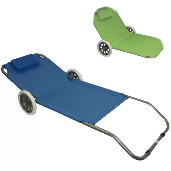 Ležaljka za plažu 61/18x146x53cm svetlo zelena