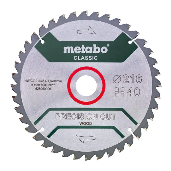 List za kružnu testeru 216mm 40z Precision cut Classic METABO - proizvod na akciji