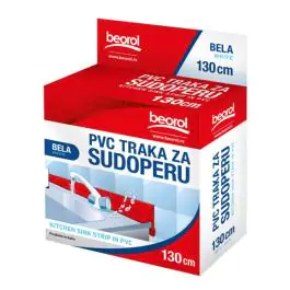 PVC traka za sudoperu 130cm bela BEOROL