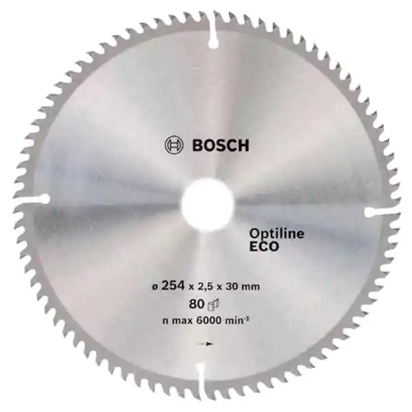List kružne testere OPTILINE 254 x 30 2,5 x 1,8 80z BOSCH