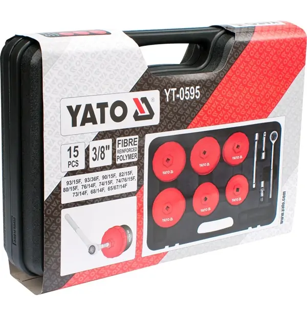 Garnitura od 15 delova za skidanje filtera ulja 3/8" YATO