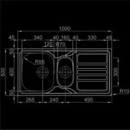 Sudopera RODI-OKIO LINE 100 FLAT MAT 1000x500- RODI