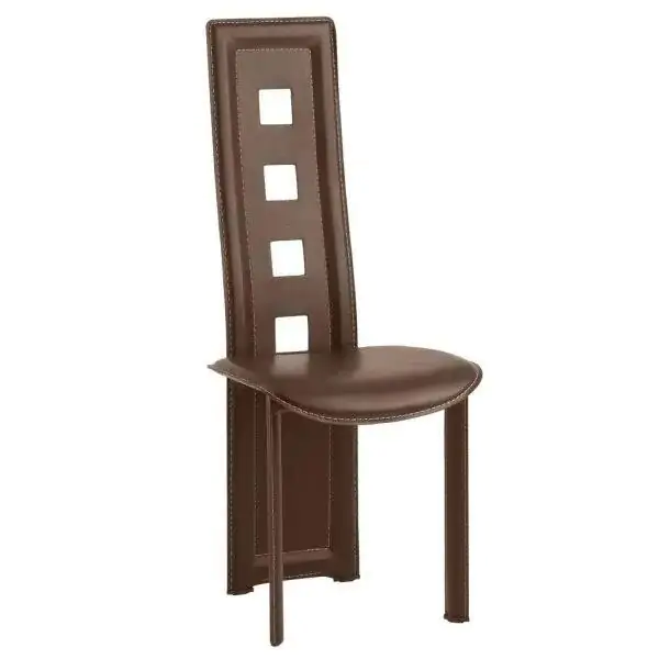 Trepezarijska stolica HORNSLET braon veštačka koža