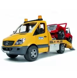 Kamion Mercedes Benz Sprinter transporter sa džipom BRUDER