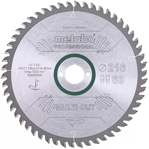 List cirkulara za aluminijum 216 x 2,4 x 30 mm, 60 zuba Metabo - proizvod na akciji