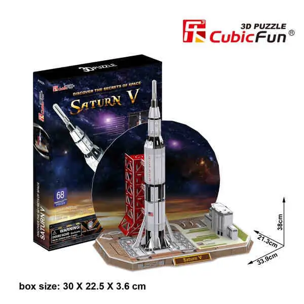 3D Puzzle Saturn V 33 x 21 x 38 cm P185 CUBICFUN