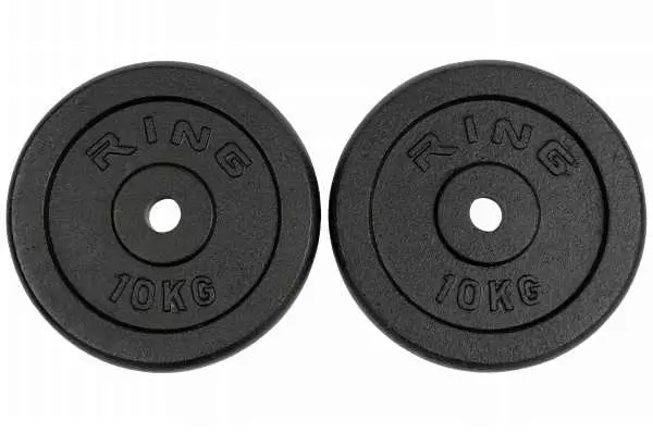 Tegovi crni standardni liveni 2x10kg RX PL01-10