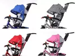 Tricikl sa podesivim nagibom naslona model 407 crno-beli