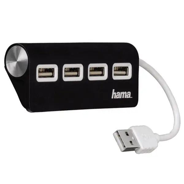 USB 2.0 HUB 1:4 crni HAMA
