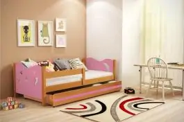 KREVET ZA DECU 160X80 ADLER ROZI ELEGANT