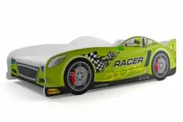 KREVET ZA DECU 160X80 ZELENI RACER POLICE