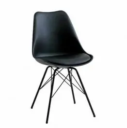 Trpezarijska stolica veštačka koža KLAR crna
