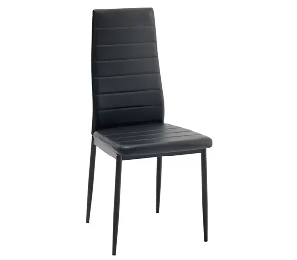 Trpezarijska stolica od veštačke kože crna
