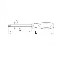 Odvijač Torx sa rupom 621/1TBI TR27 Unior