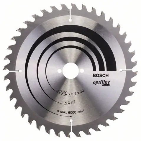 List kružne testere OPTILINE 254 x 30 x 2,0 mm x 1,4 60z BOSCH