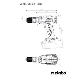 Akumulatorska bušilica-ureznik navoja GB 18 LTX BL Q I Metabo
