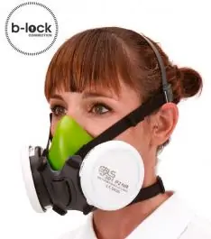 Zaštitna polumaska od termoplastike s dva filtera BLS4000R/S-M