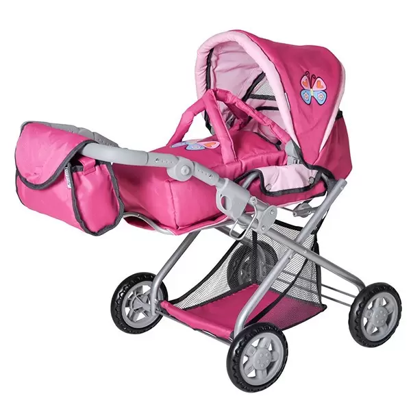 Kolica za lutke Kyra pink w. Butterfly Knorr Toys