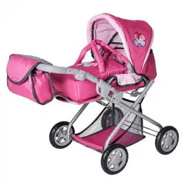 Kolica za lutke Kyra pink w. Butterfly Knorr Toys