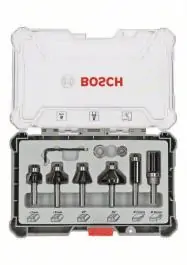 Komplet profilnih glodala i glodala za ivice, 6 komada, Trim&Edging prihvat 6 mm Bosch