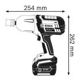 Akumulatorski udarni odvrtač GDS 18 V-LI HT Professional Solo Bosch