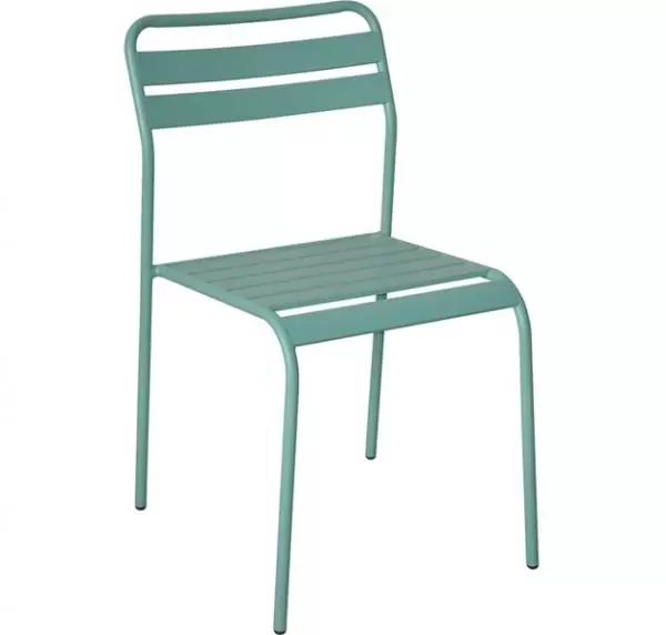Baštenska metalna stolica zelena Kadiz