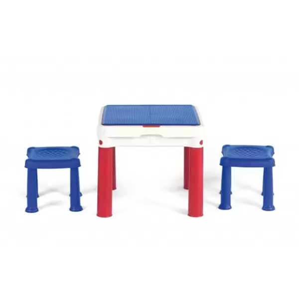 Dečiji sto Construct  sa dve stolice set plava/crvena/bela