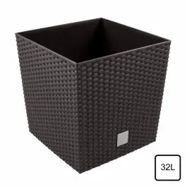 Baštenska saksija Rato Low 32x32x33 cm braon sa uloškom Prosterplast