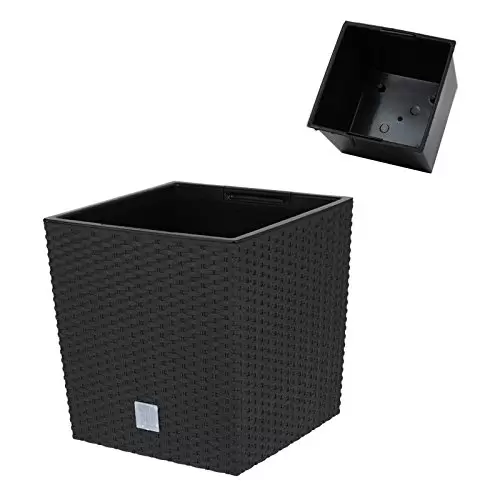 Baštenska saksija Rato Low 32x32x33 cm antracit sa uloškom Prosterplast