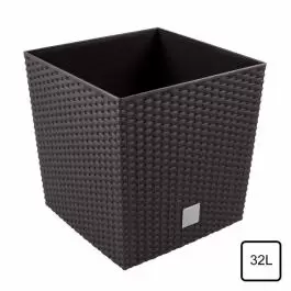 Baštenska saksija Rato Low 40x40x41 cm antracit sa uloškom Prosterplast