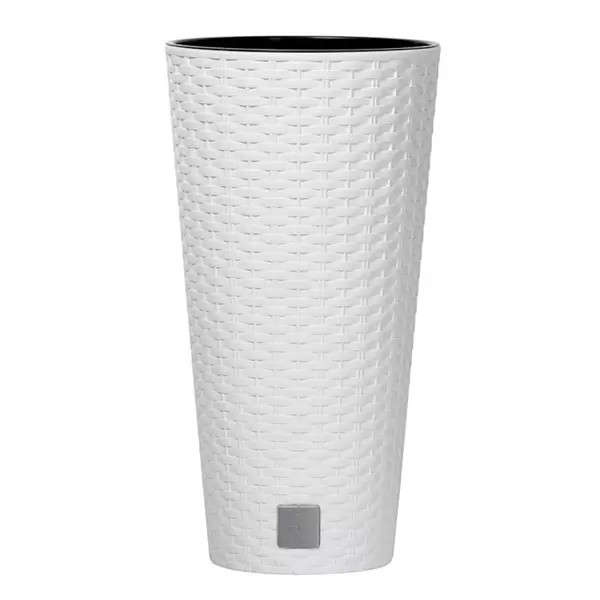 Baštenska saksija Rato Tubus 30x58 cm bela sa uloškom Prosperplast