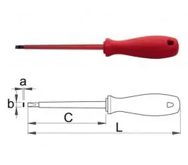 Odvijač ravni VDE 603VDE 4.0x100mm Unior