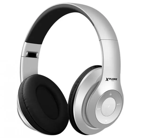 Stereo Bluetooth slušalice sa FM radiom i mikrofonom XP5910 silver Xplore
